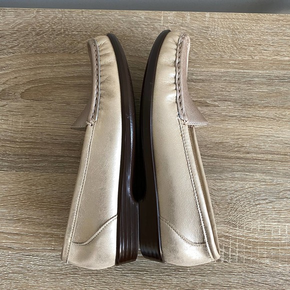 SAS Tripad Comfort Leather Loafer Gold Metallic Slip On 7.5N New - Picture 5 of 5